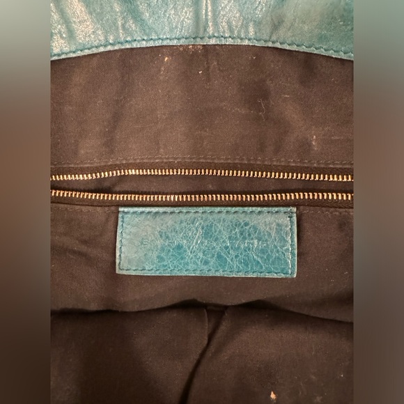 Balenciaga Lagon lambskin leather blue stud tote - Picture 2 of 9